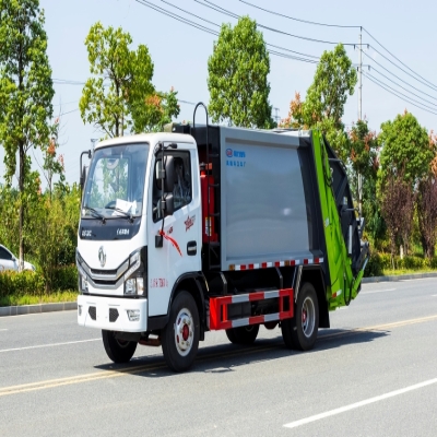 程力牌6立方压缩垃圾车_东风垃圾压缩转运车