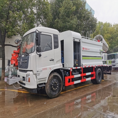 程力威牌12立方抑尘车_天锦100米雾炮抑尘车