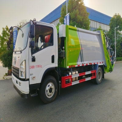程力牌7立方压缩垃圾车_陕汽垃圾压缩车