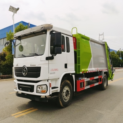 程力威牌15立方压缩垃圾车_陕汽德龙垃圾压缩车