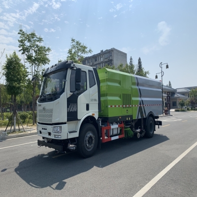 程力威牌洗扫车_解放16立方洗扫车