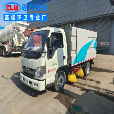 程力威牌3立方道路清扫车_福田小型扫路车