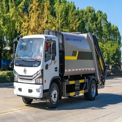 程力威牌8立方垃圾转运车_新款压缩式垃圾车