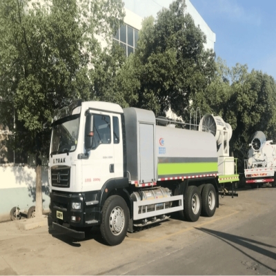 程力威牌120米抑尘车_重汽汕德卡16立方天然气抑尘车