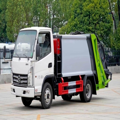 程力牌5立方压缩垃圾车_凯马蓝牌垃圾压缩车