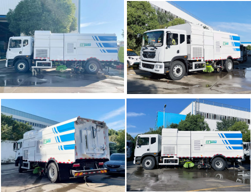 程力威牌新能源洗扫车_东风18T燃料电池洗扫车